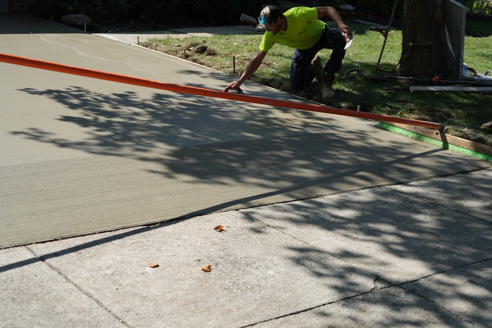 Fresh driveway taking shape